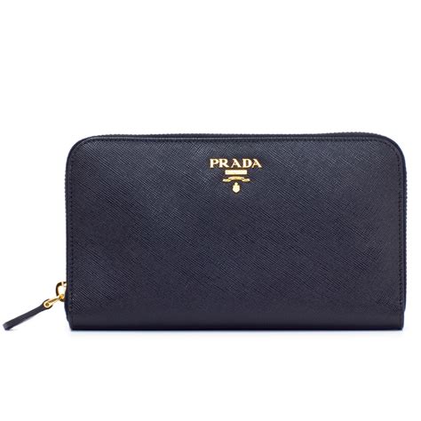 prada portafoglio lampo saffiano zip around wallet nero|prada saffiano leather zip.